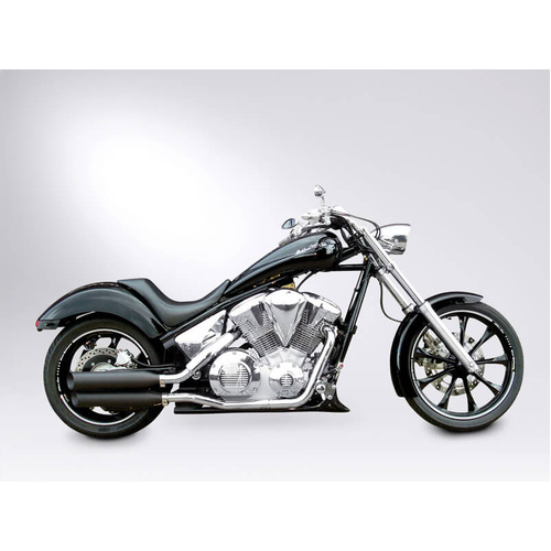 Miller Malibu | Slip-On Exhaust To Suit Honda VT 1300 CX (Tapered, high-gloss polished)