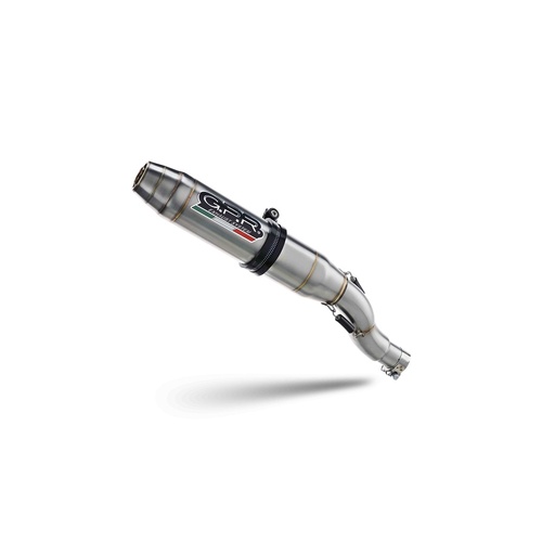 GPR Exhaust To Suit Husqvarna Svartpilen 401 2024-2025, Deeptone Inox, Homologated legal slip-on exhaust including removable db killer and link pipe 