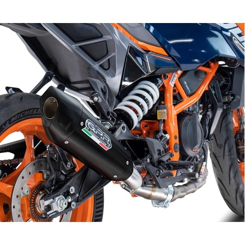 GPR Exhaust To Suit Husqvarna Vitpilen 250 2024-2025, GP-Revo Black Titanium, Homologated legal slip-on exhaust including removable db killer and link