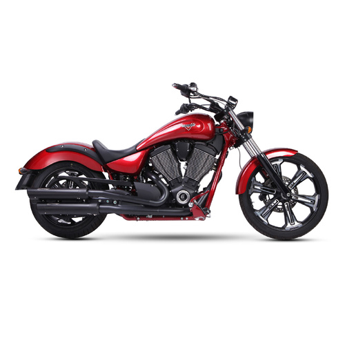 IXIL SLIP ON (UPPER MUFFLER) - IRONHEAD ROUND BLACK To Suit VICTORY VEGAS - HAMMER 06-16