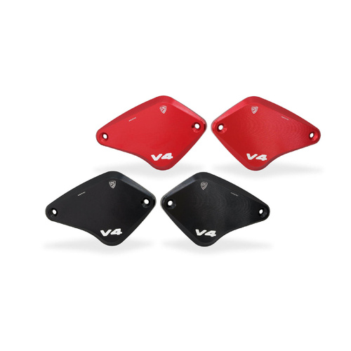 CNC Racing Front brake and clutch fluid reservoir caps Ducati Diavel V4 - Touch bicolor