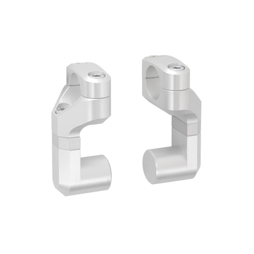 SW-Motech Vario bar back for diam 22 mm handlebar. Up/back variable. Silver. (LEH.00.039.170/S)