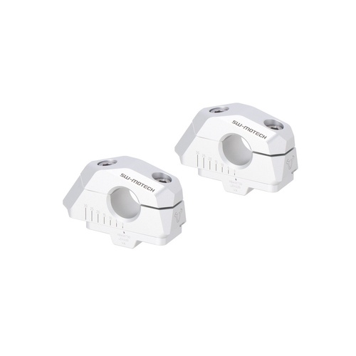 SW-Motech Bar back variable for diam22 handlebars. H=25mm. Back 5/10/15/20/25/30 mm. Silver. (LEH.00.039.30000/S)