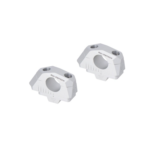 SW-Motech Bar back variable for diam28 handlebars. H=28mm. Back 5/10/15/20/25/30 mm. Silver. (LEH.00.039.31000/S)