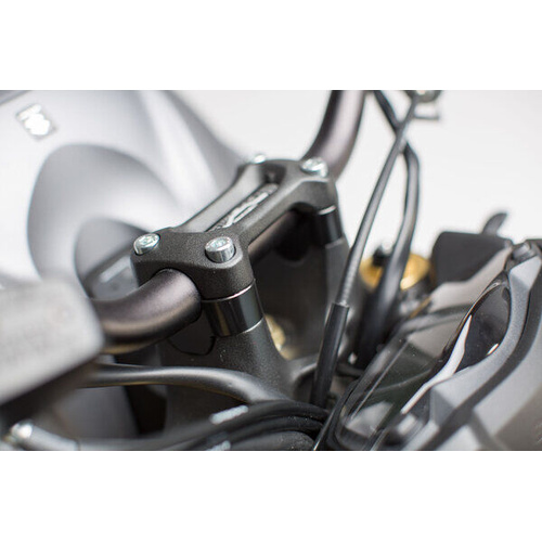 SW-Motech Bar riser. H=20 mm. Black. Suzuki GSX-S 1000/ F/ SK (15-). (LEH.05.039.10001/B)