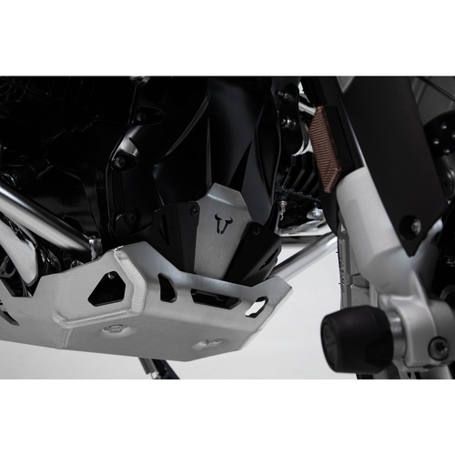 SW-Motech Extension for engine guard, Black/silver. BMW R1200 (12-18), R1250 (18-). (MSS.07.781.10100/B)