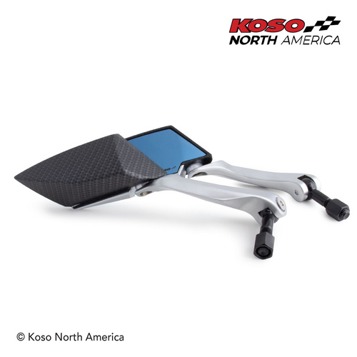 Koso TT-STYLE | Mirrors - carbon/blue/silver