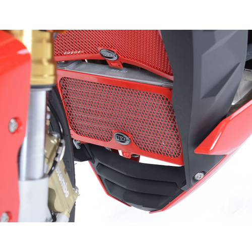 R&G Racing Oil Cooler Guard To Suit Ducati Hypermotard 796 / 1100 (Red)