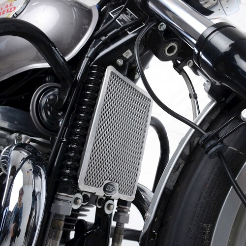 R&G Racing Oil Cooler Guard To Suit Royal Enfield Interceptor 650 ’19- & Continental GT 650 ’19-