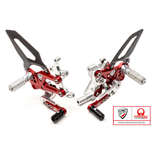 CNC Racing Adjustable rearsets RPS Ducati SBK Panigale series Team Pramac MotoGP Limited Edition