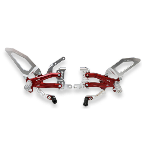 CNC Racing Adjustable rear sets Ducati Panigale V4 series for V4, V4 S and V4 Speciale - Pramac Racing limited Edition