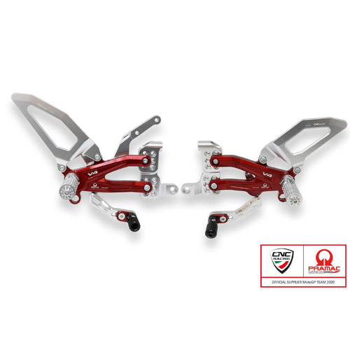 CNC Racing Adjustable rearsets Ducati Streetfighter V4 - Pramac Racing limited Edition