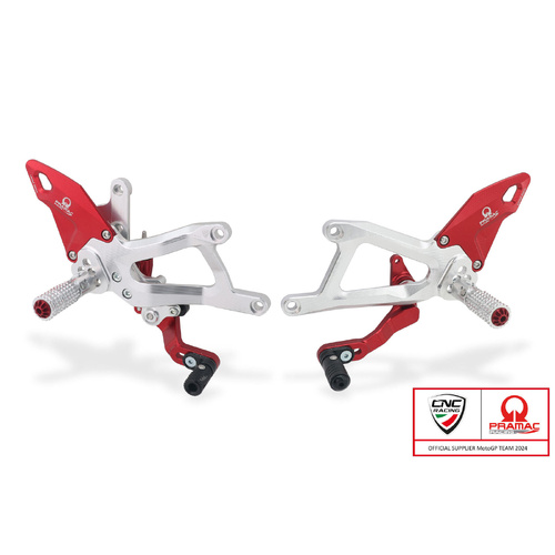 CNC Racing Adjustable rearsets Ducati Panigale V4 - Pramac Racing Limited Edition