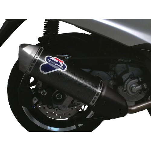 Termignoni APRILIASR MAX 300 2012-2015 Relevance Stainless Steel Racing Silencer with Poppy Sleeve