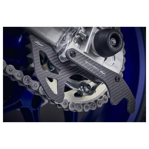 Evotech Performance Carbon Fibre Toe Guard - GP Style Paddock Stand Plates To Suit Yamaha YZF-R1 2020 - Onwards