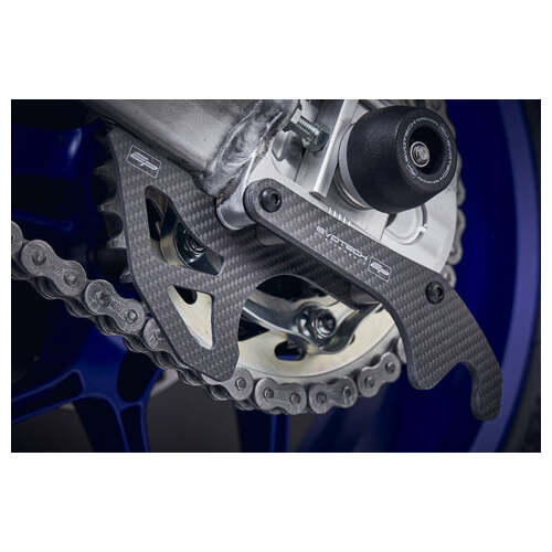 Evotech Performance Carbon Fibre Toe Guard - GP Style Paddock Stand Plates To Suit Yamaha YZF-R7 (2022 - Onwards)