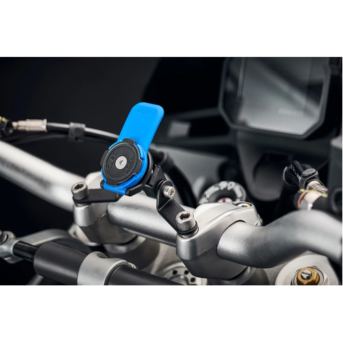 Evotech Performance Quad Lock Compatible Handlebar Clamp Sat Nav Mount To Suit Ducati DesertX Rally (2024 - Onwards)