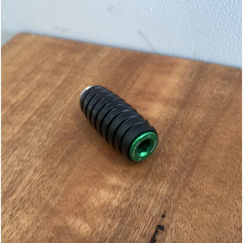 Bonamici Racing Spare Footpeg (Black With Green End)