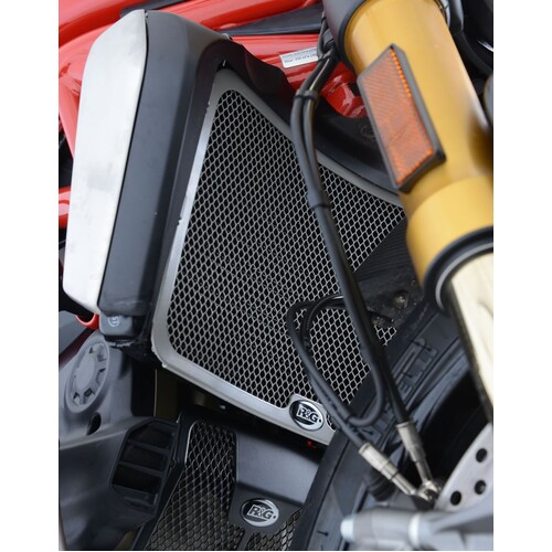 R&G Racing Radiator Guards To Suit Ducati Monster 1200, 1200S, Monster 821 '14- & Hypermotard 950 ’19- (SP/RVE '21-), Diavel 1260 (S) '19-'20, Supersp