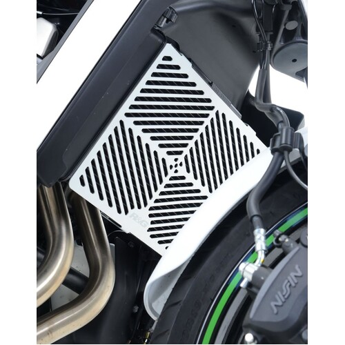 R&G Racing Brushed Aluminium Radiator Guard To Suit Kawasaki Vulcan S '15- & Vulcan Cafe '18-
