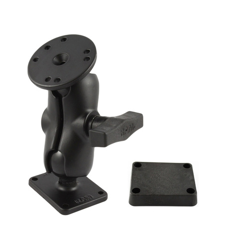 RAM-101-B-SAE1P :: RAM Double Ball Mount - Composite Backing Plate Short