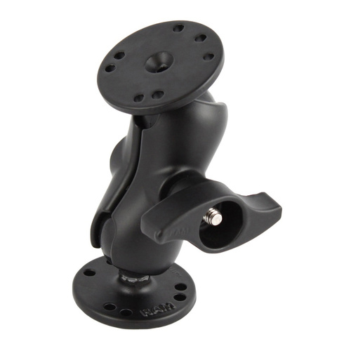 RAM-101MU-B :: RAM Double Ball Mount with Metal Knob - C Size Short