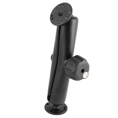 RAM-101U-DL :: RAM Double Ball Mount with Key Lock Knob - C Size Long