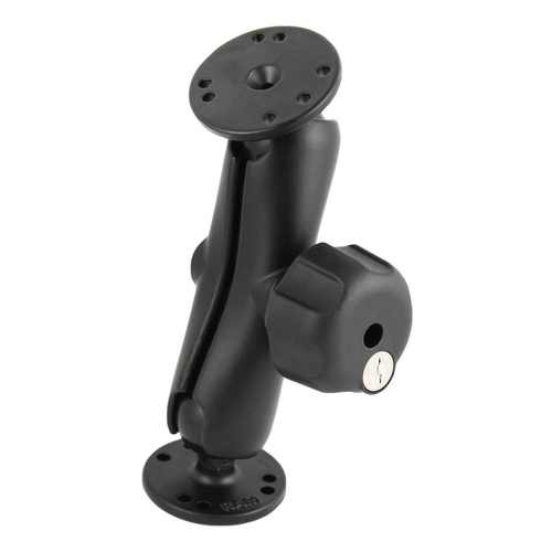 RAM-101U-L :: RAM Double Ball Mount with Key Lock Knob - C Size Medium
