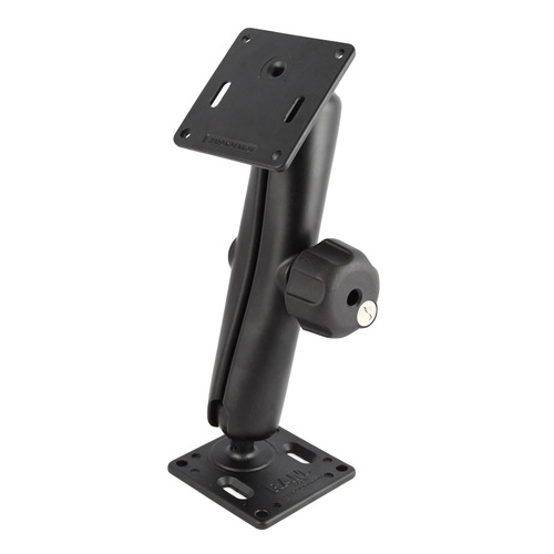 RAM-102LU-D-2461 :: RAM Double 75x75mm VESA Mount with Key Lock Knob - Long