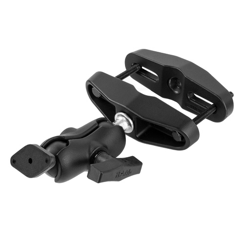 RAM-102U-B-247 :: RAM Universal Post Clamp Mount with Diamond Plate - C Size Short Arm