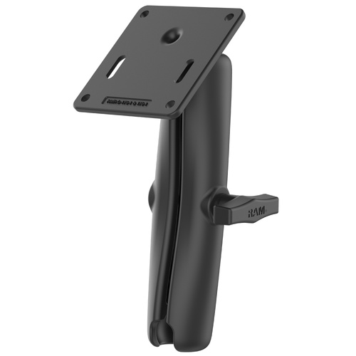 RAM-103U-D-2461 :: RAM Double Socket Arm with 75mm VESA Plate - C Size Long
