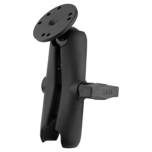 RAM-103U :: RAM Double Socket Arm With Round Ball Plate - C Size Medium