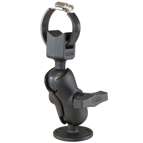 RAM-108-BU :: RAM Trolling Motor Stabilizer with Strap Hose Clamp - Short