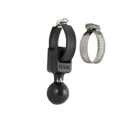 RAM-108BU :: RAM Strap Hose Clamp Base With 1.5" Ball