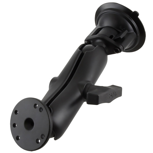 RAM-166-202U :: RAM Twist-Lock™ Suction Cup Mount with Round Plate Adapter - Medium