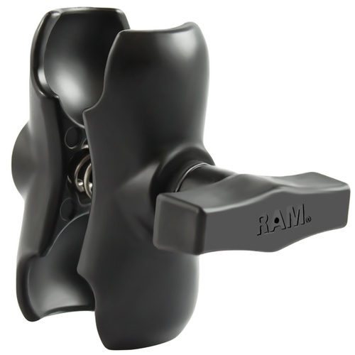 RAM-201U-B :: RAM Short Double Socket Arm For 1.5" Balls