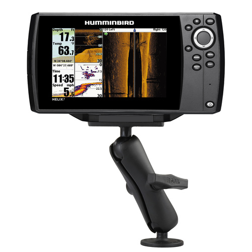 RAM-202-24-202U :: RAM Drill-Down Double Ball Mount for Humminbird Helix 7