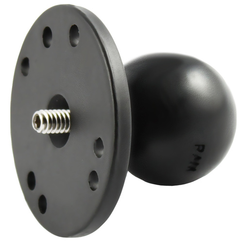 RAM-202AU :: RAM Ball Adapter With Round Plate And 1/4"-20 Threaded Stud