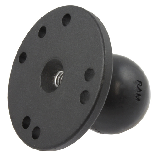 RAM-202U-MT1 :: RAM Round Plate with Ball & 5/16"-18 Threaded Hole