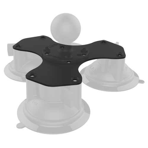 RAM-224-3BPU :: RAM Triple Suction Cup Plate Adapter
