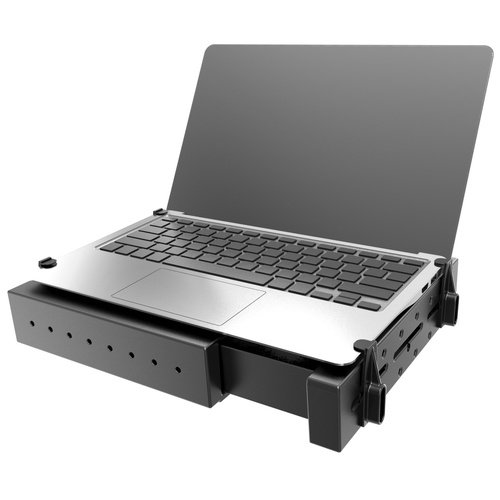 RAM-234-3FL :: RAM Tough-Tray™ Spring Loaded Laptop Holder with Flat Retaining Arms