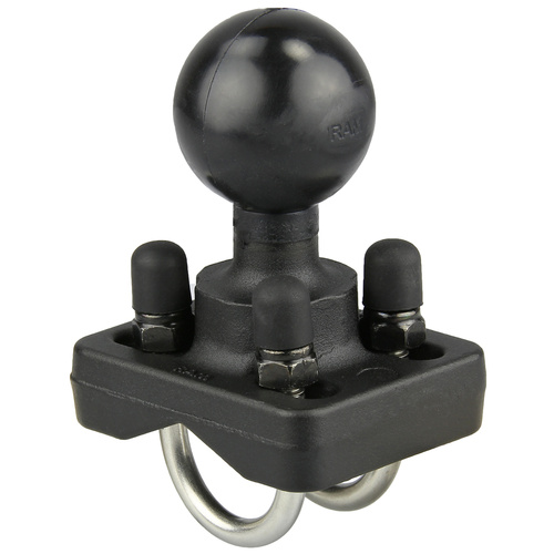 RAM-235-2U :: RAM Double U-Bolt Ball Base for .75" - 1" Rails