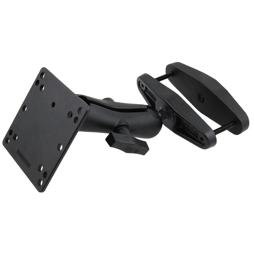 RAM-246-247U-5 :: RAM 5" Square Post Clamp Mount with 100x100mm VESA Plate