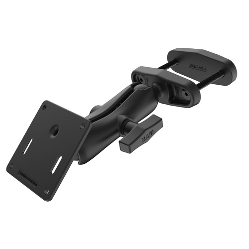 RAM-2461-247U-3 :: RAM 3" Square Post Clamp Mount with 75x75mm VESA Plate
