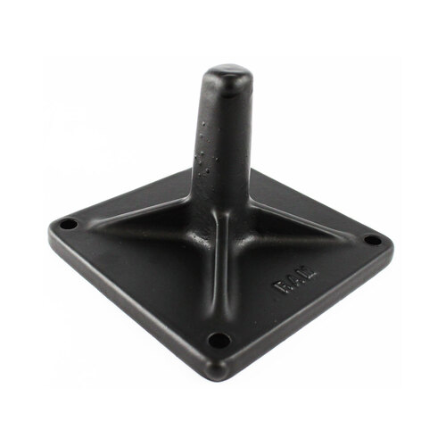 RAM-283U :: RAM 5" X 5" BASE W/MALE POST FOR TEL PST