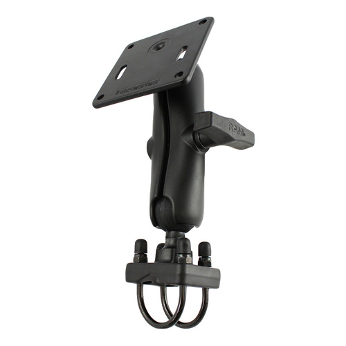RAM-334U :: RAM Double U-Bolt Mount with 75x75mm VESA Plate for 1" - 1.25" Rails