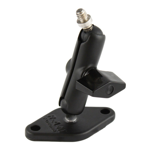 RAM Double Ball Mount with Diamond Plate and 1/4"-20 Stud