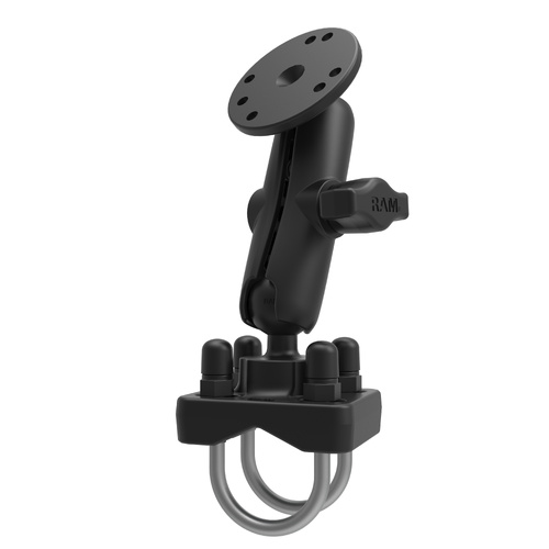 RAM-B-101-235U :: RAM Double U-Bolt Rail Mount for Smaller Rails - B Size Medium