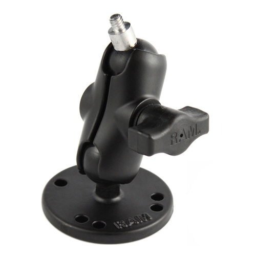 RAM Drill-Down Double Ball Mount with 1/4"-20 Stud - B Size Short