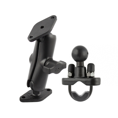 RAM-B-102-231ZU :: RAM Double Ball Mount with Additional U-Bolt Base